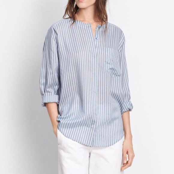 Vince Tops - VINCE Womens Oversized Silk Button Down Shirt L